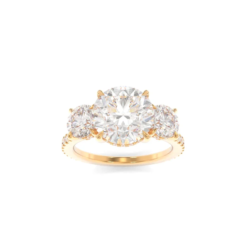 Taylor Three Stone Ring Round