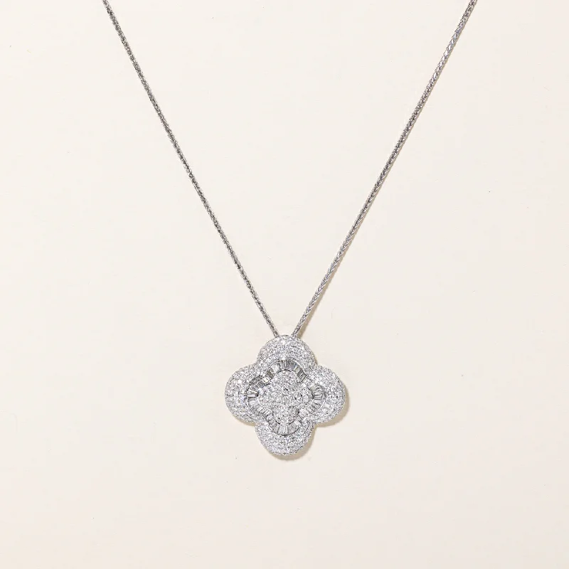 Diamond Pendant Necklace | 3.70ctw | 22" |